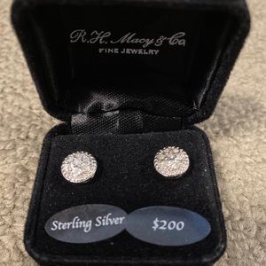 R. H. Macy and Co sterling silver stud earrings